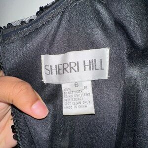 Black sequin prom dress